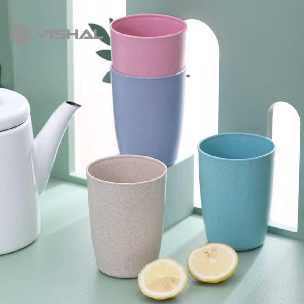 Gelas cangkir plastik warna warni cantik