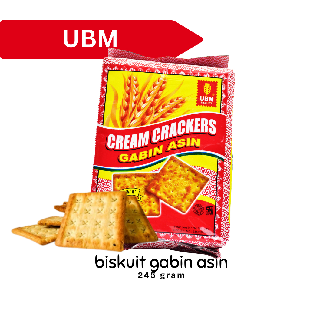 BISKUIT KRAKERS GABIN ASIN UBM CREAM CRACKERS 245 GR MALKIST ASIN