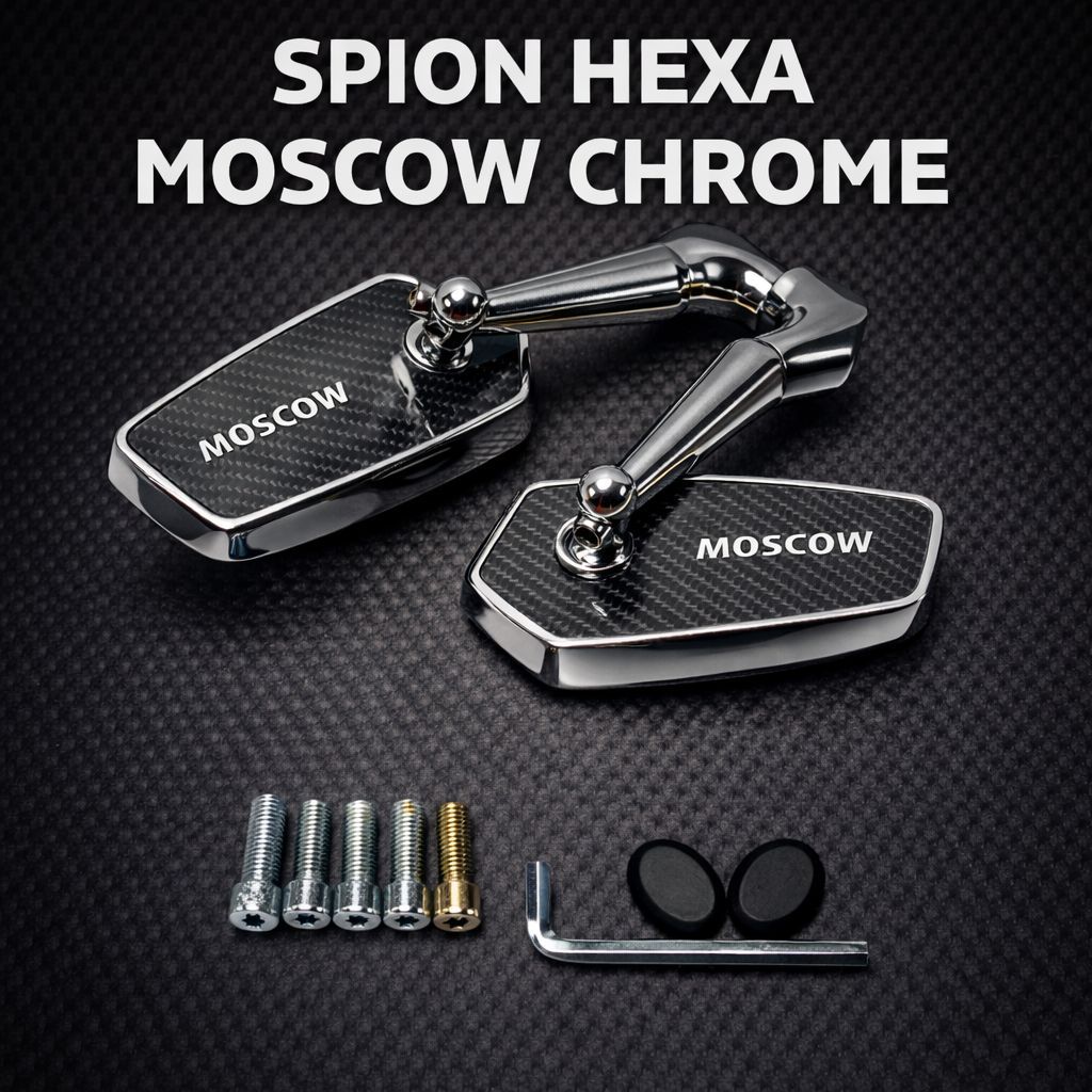 SPION MODEL HEXA MOSCOW UNIVERSAL MOTIF CARBON SEMUA MOTOR KANAN KIRI KUALITAS ORI MOSCOW