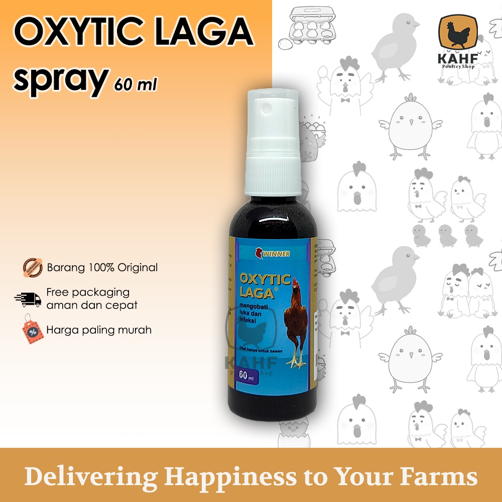 Oxytic Laga 60 ml Obat Semprot Luka Ayam Aduan Bangkok Laga Winner Medion [KAHF PS]