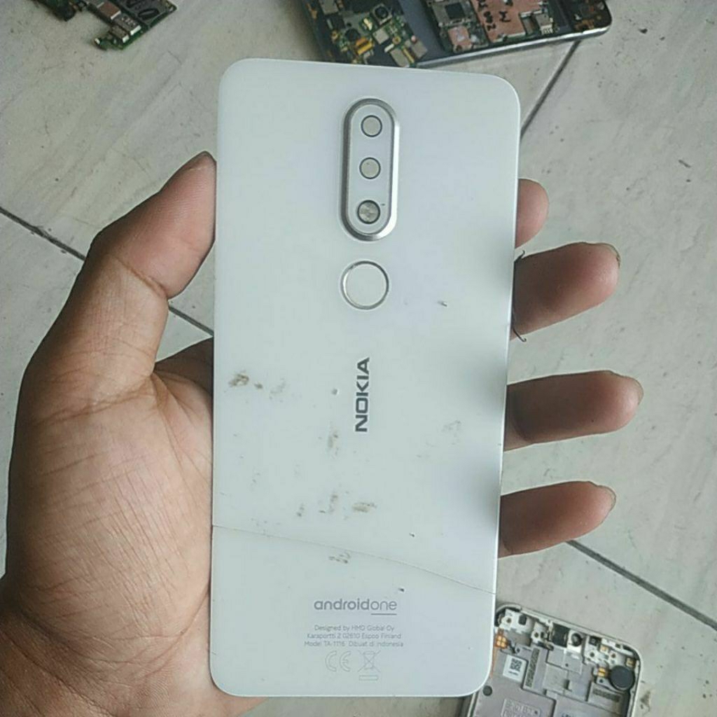 backdoor bekas nokia 6.1 plus, ada fingerprint fisik sesuai gambar bisa pakai