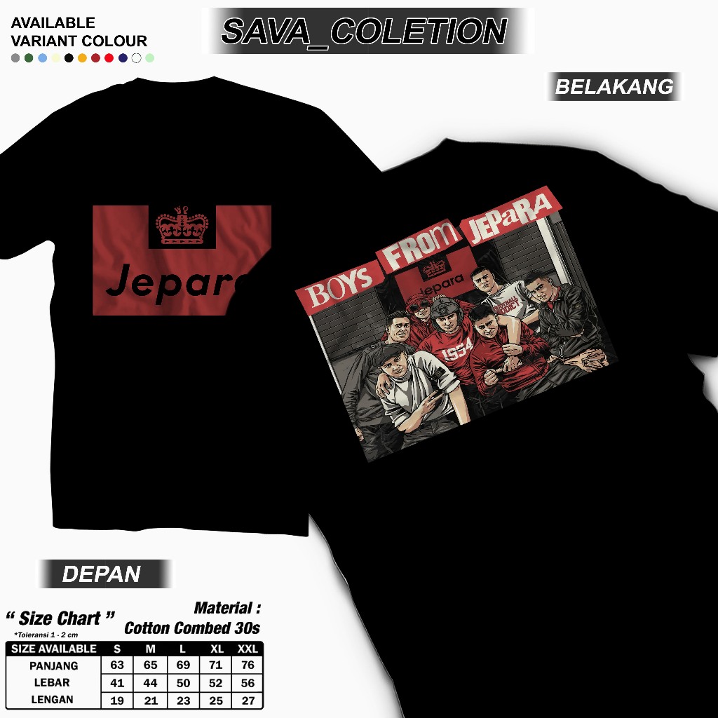 Kaos Boys From Jepara tshirt persijap jepara kaos jepara fans kaos keren kaos murah kaos persijap