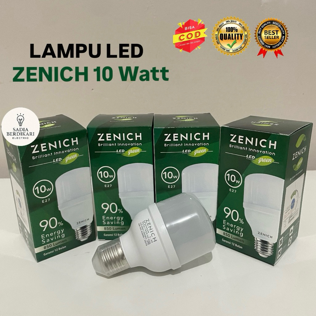 Lampu Zenich 10 Watt / Lampu Led Zenich 10 Watt Nyala Terang / Lampu Zenich Bulb 10 Watt