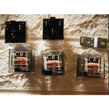 CR7 Relay 4 Kaki 12V 40A Booster Body Transparan Universal Untuk Lampu Klakson Motor Mobil Satuan