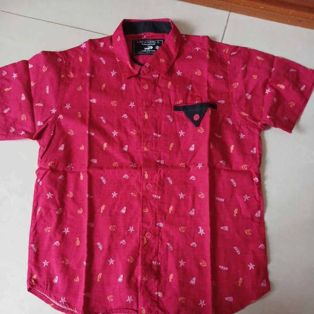 kemeja anak cowok crocodile mulus LD 90cm