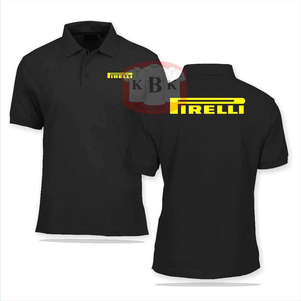 Baju Kantor Kerja Polo Pria Wanita Ban Otomotif Race Pirelli buat Kaos PROMSI SOUVENIR HADIAH