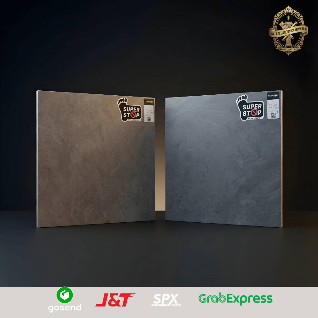 Keramik Platinum Larsen Dark Grey Dan Lugo Brown 50x50 Super Stop (Anti Slip)