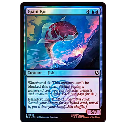 MTG Magic The Gathering Avatar: The Last Airbender Foil: Giant Koi C 0053 TLA