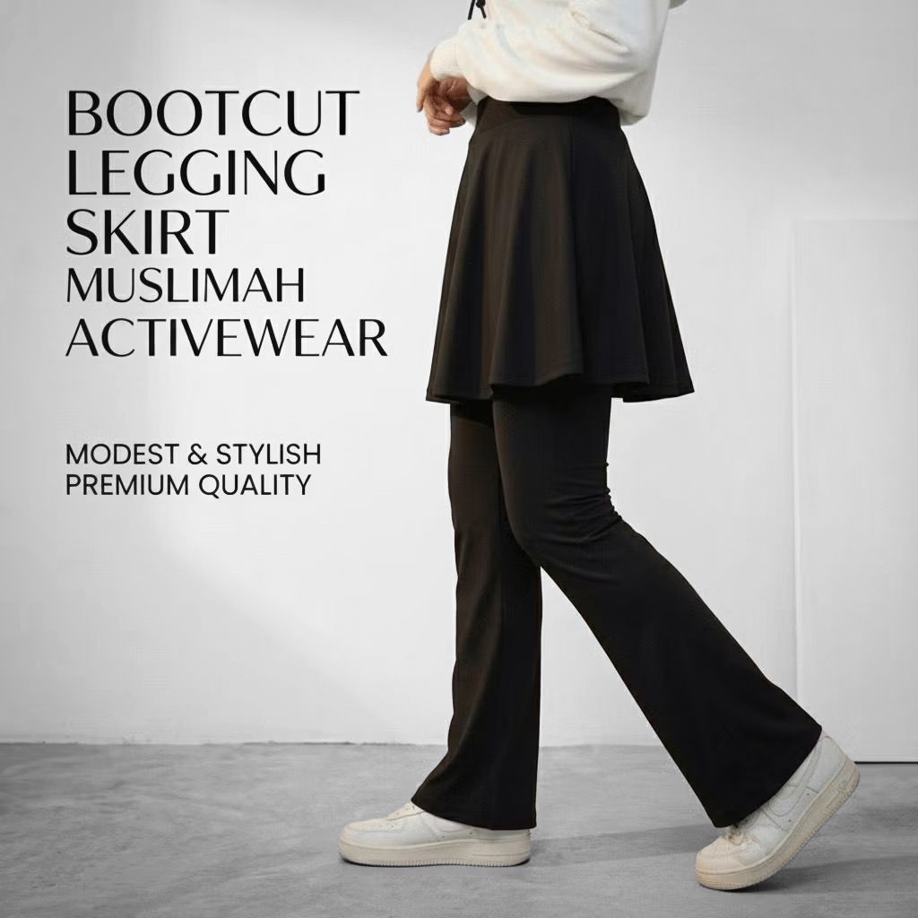 PRELOVED LEGING CELANA ROK OLAHRAGA HITAM