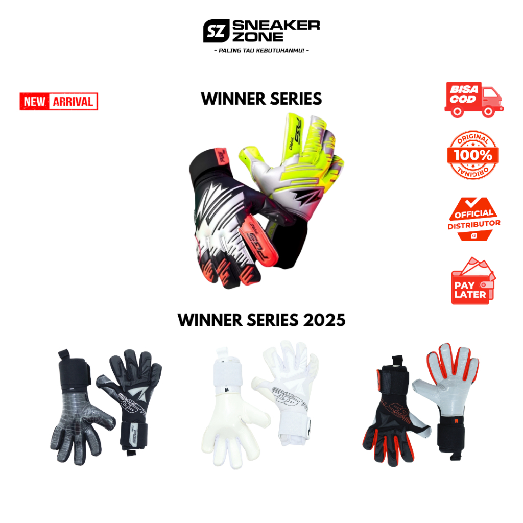 SARUNG TANGAN KIPER PGS WINNER SERIES - WINNER SERIES 2025 - SEPAK BOLA GK GLOVES ORIGINAL