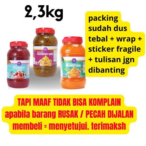 Boba King selai Mango 2,3 kg Mangga Jam / Mango Sauce / Selai mangga Boba King