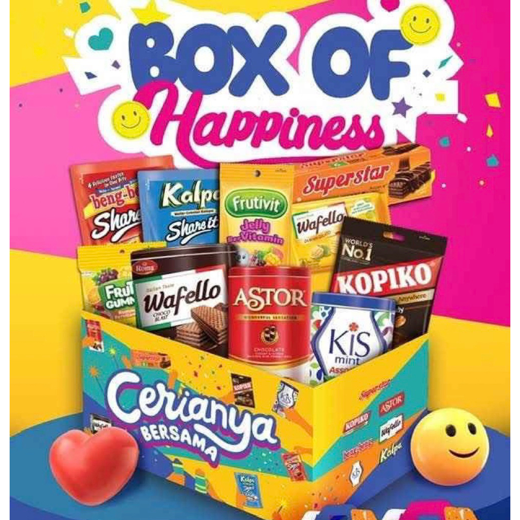 [PAKET HAMPERS] Box Of Happiness By Mayora Snack - Hadiah Lebaran