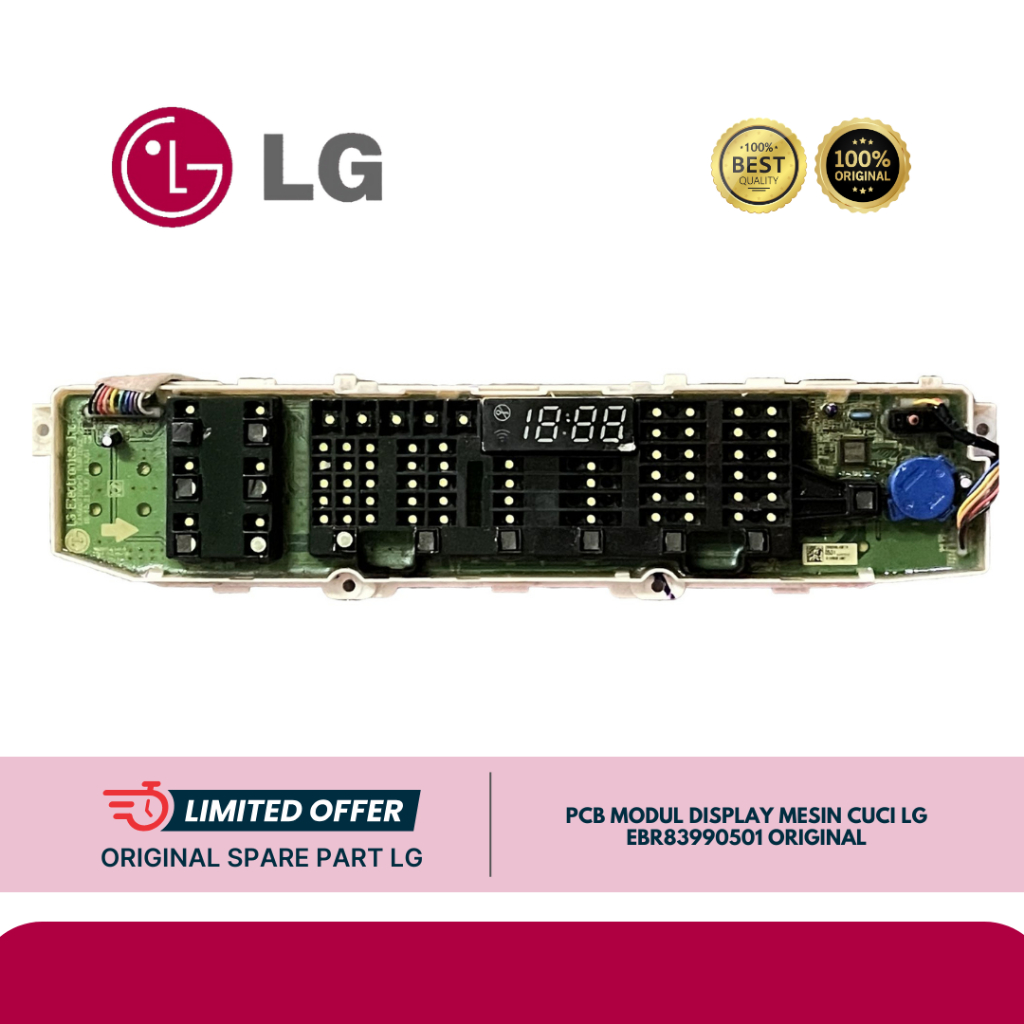 PCB MODUL DISPLAY MESIN CUCI LG T2112VSSAV EBR83990501 ORIGINAL