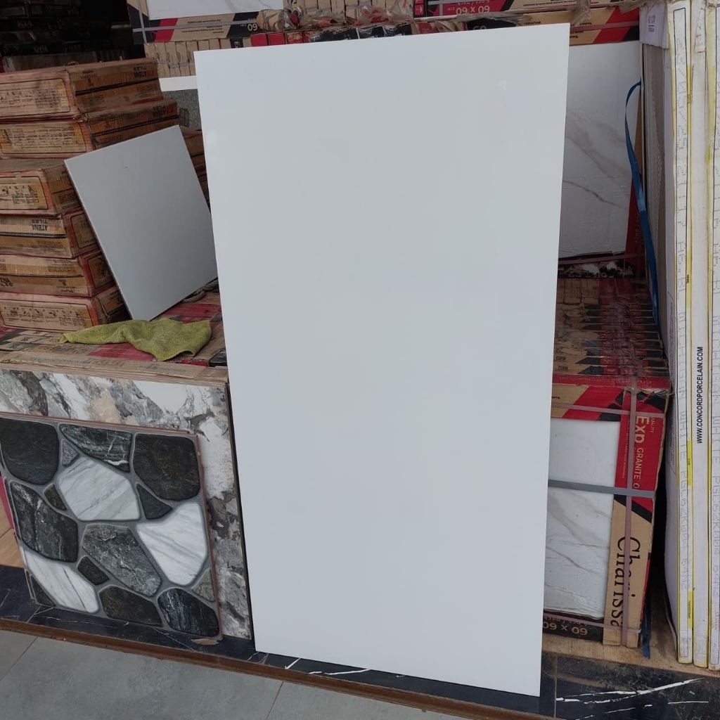 Granit lantai 60x120.putih polos/Concord