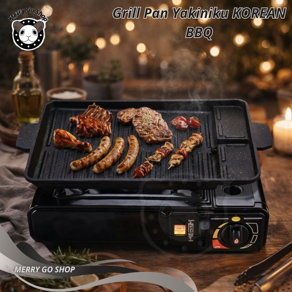 Grill Pan Yakiniku KOREAN BBQ Grill / panggangan KOREAN BBQ Grill Anti Lengket