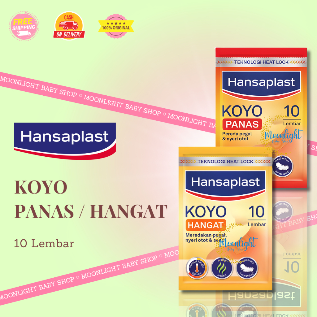 Hansaplast Koyo Hangat Dan Panas isi 10 lembar Halal BPOM untuk Pegal Nyeri Otot