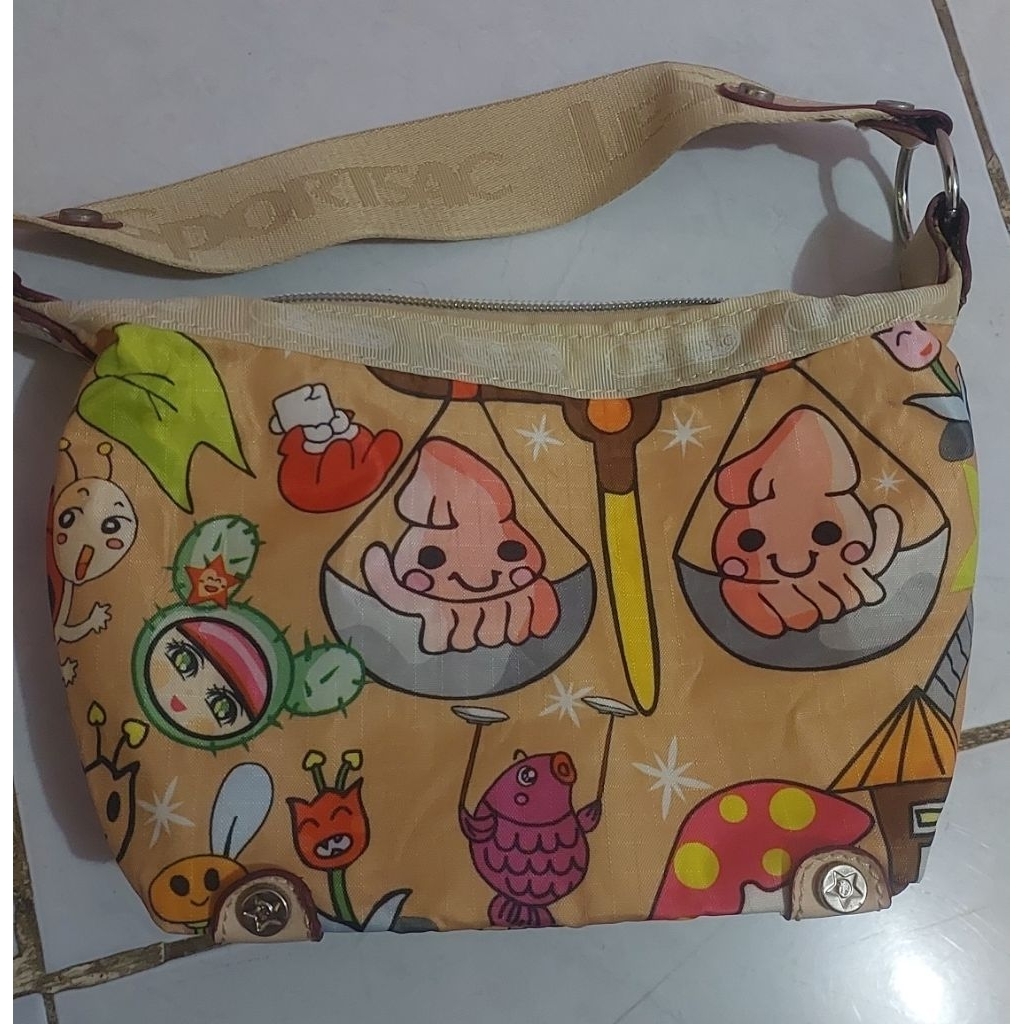 Handbag Lesportsac motif kartun preloved