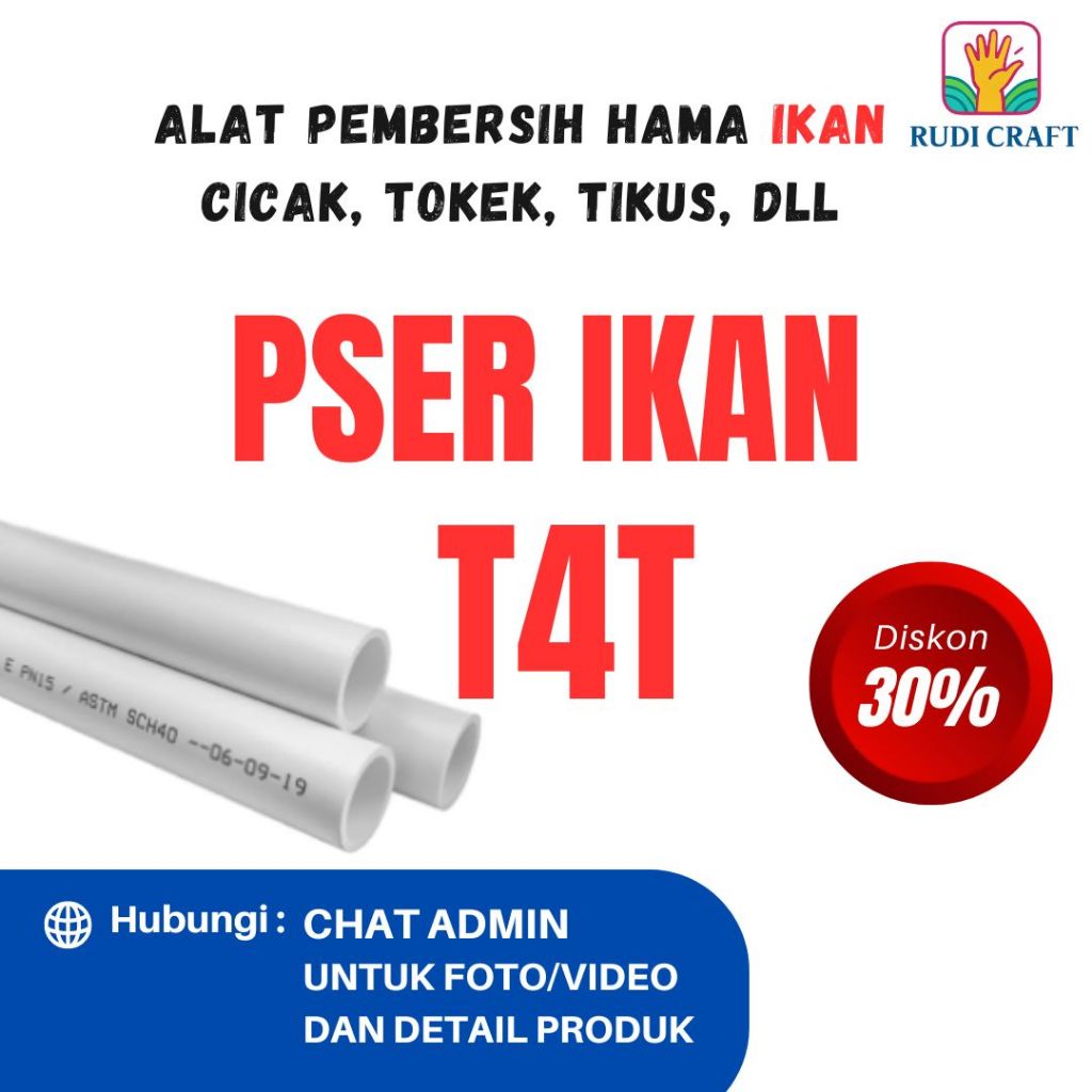 Rudi Craft Gallery Seri PSER IKAN T4T Potongan Pipa PVC