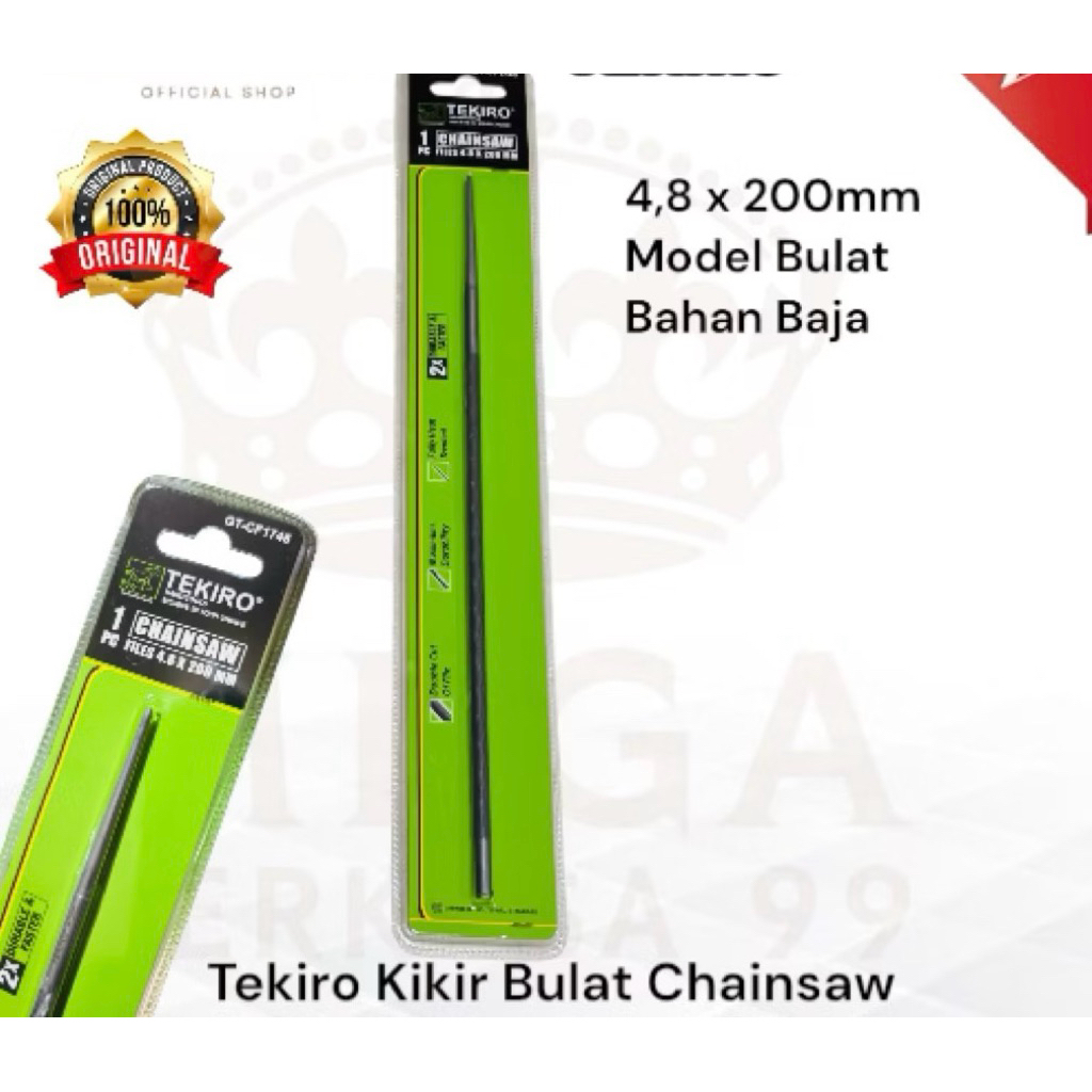 kikir Tekiro 4.8mm bulat kikir Senso bahan baja