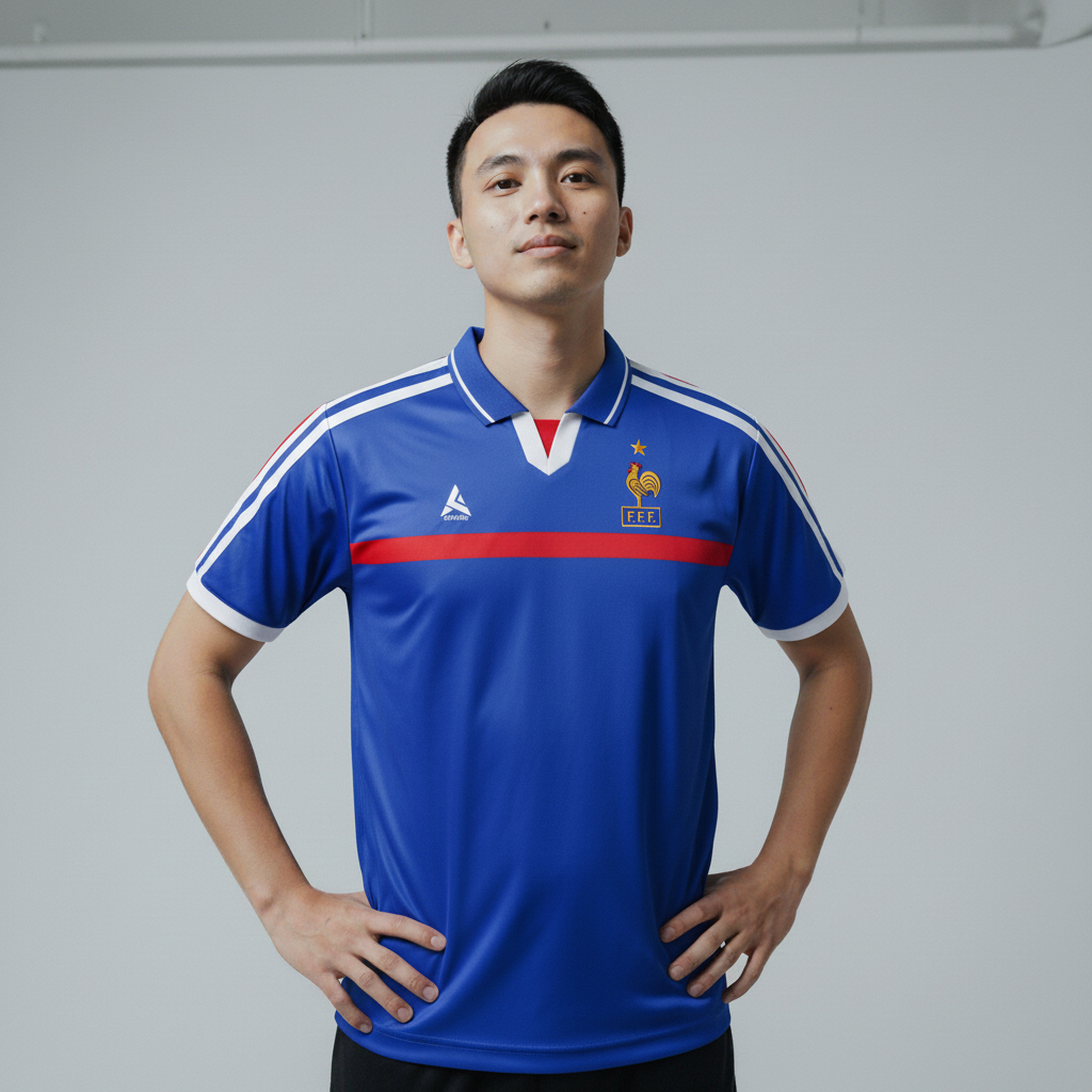 ATHLETIC SPORTWEAR - Jersey Bola Fantasy France Home 2000-2002 Fullprinting Casual - Atasan