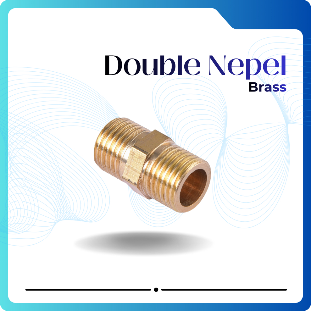 DOUBLE NEPEL BRASS - DOUBLE NEPEL KUNINGAN - DOUBLE NEPEL MALE TO MALE
