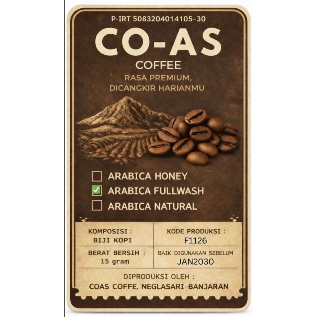 Kopi Arabika Fullwash Single Origin Coffe Arabica Drip Bag Premium