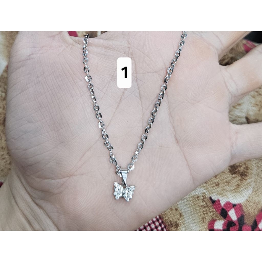 Kalung Anak Stainless Steel Titanium Silver