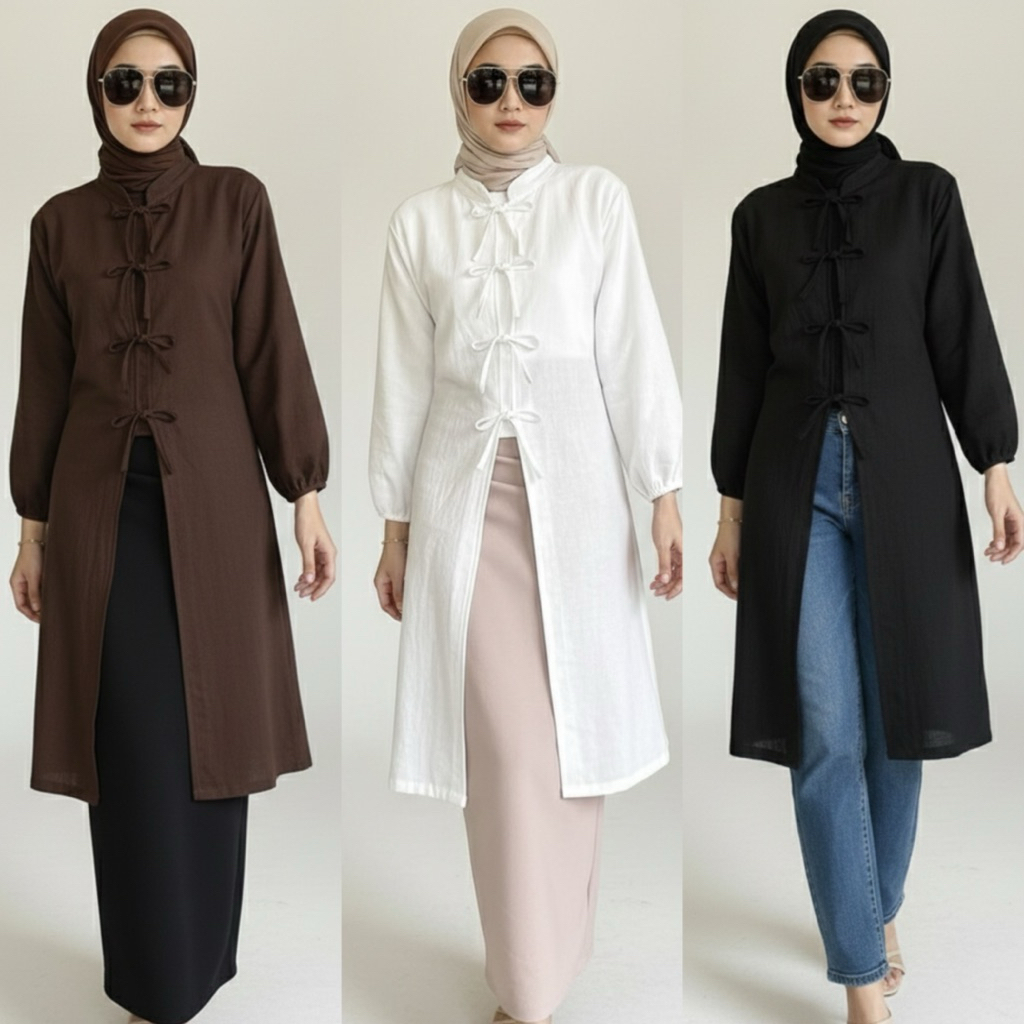 Sorai Long Tunik/ katun poplin ( Edisi Lebaran )