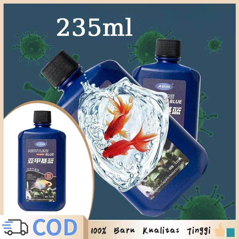 235ml Obat Biru Cupang Metilen Blue Obat Jamur Air Cocok Untuk Ikan Hias Obat Biru Buat Ikan