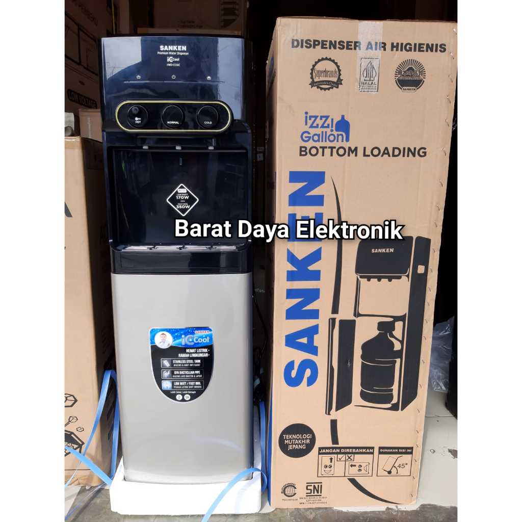 Sanken Dispenser Galon Bawah Sanken HWD-C535IC Water Dispenser Galon Bawah Low Watt 170Watt