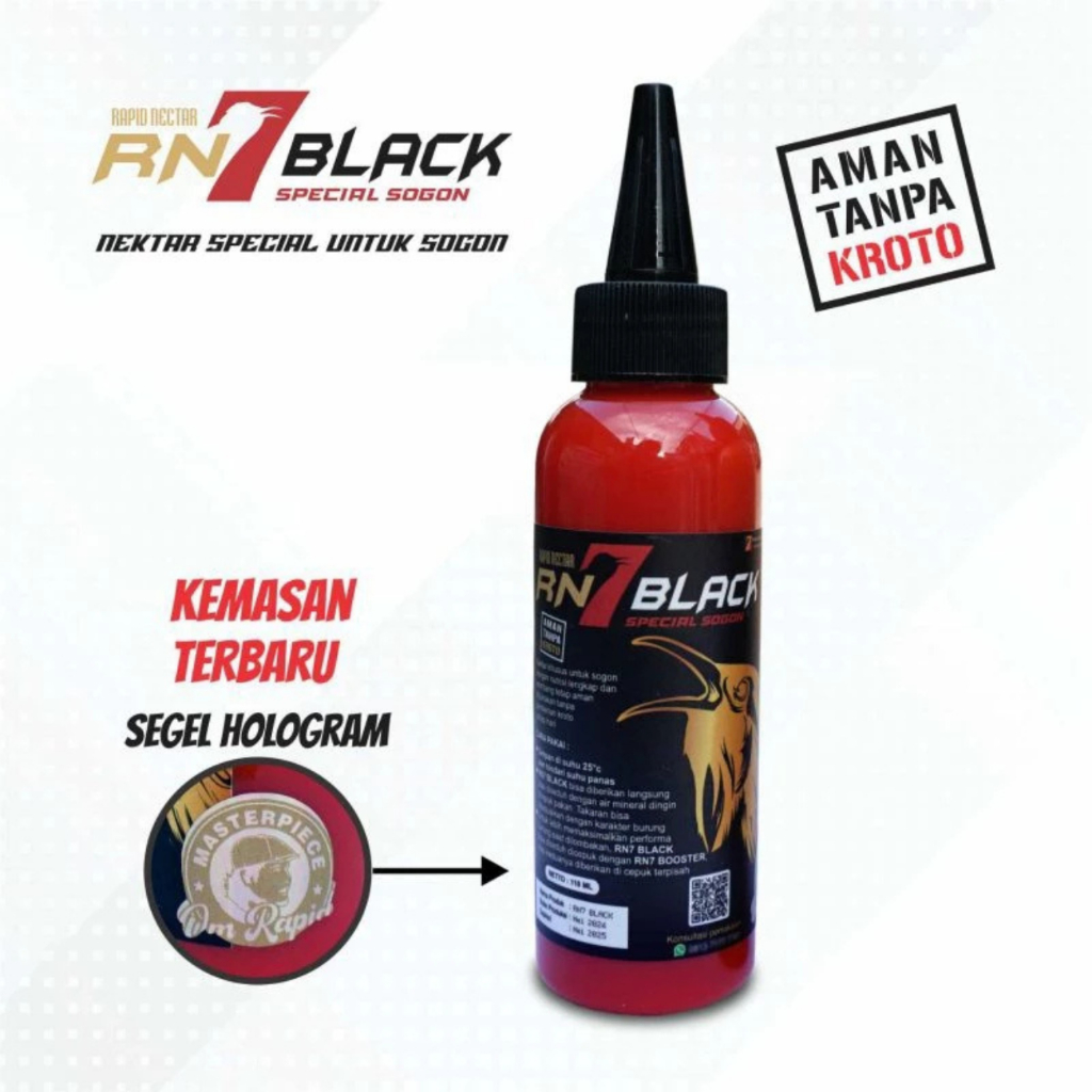 RN7 BLACK | RN 7 BACK NEKTAR HARIAN BURUNG SOGON NEKTAR TANPA KULKAS RN 7