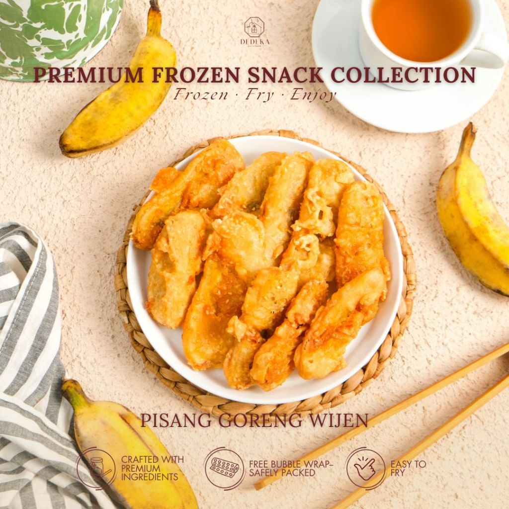 Pisang Goreng Wijen Crispy Premium Frozen | Snack Beku Pisang Goreng Renyah by Dedekapatisserie | BE