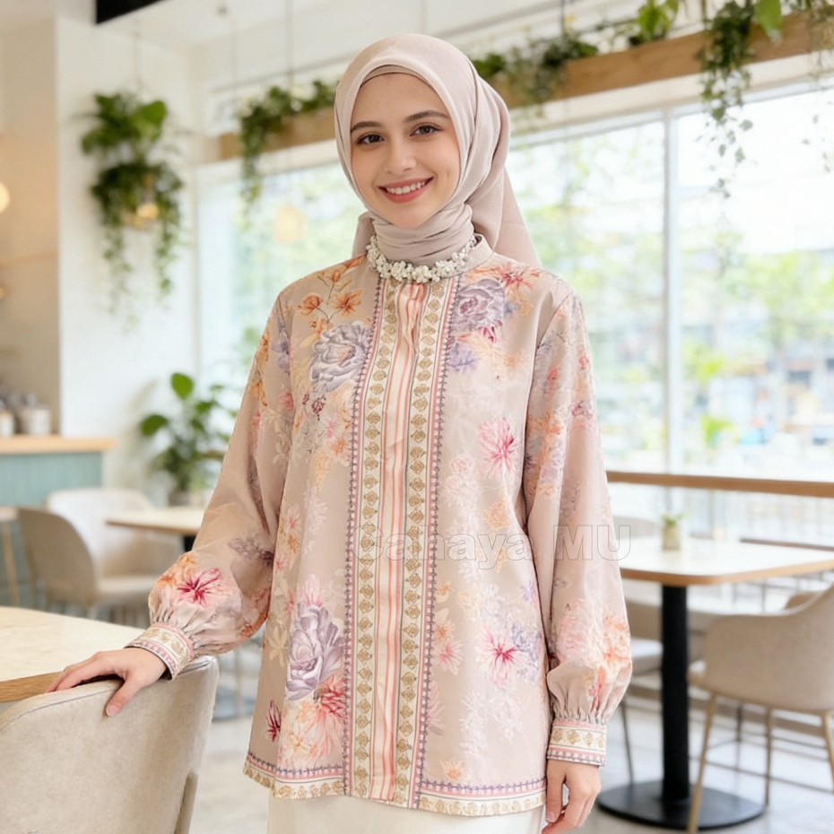 Blouse Wanita Terbaru Motif Bunga/Blouse Wanita Korean Style Premium