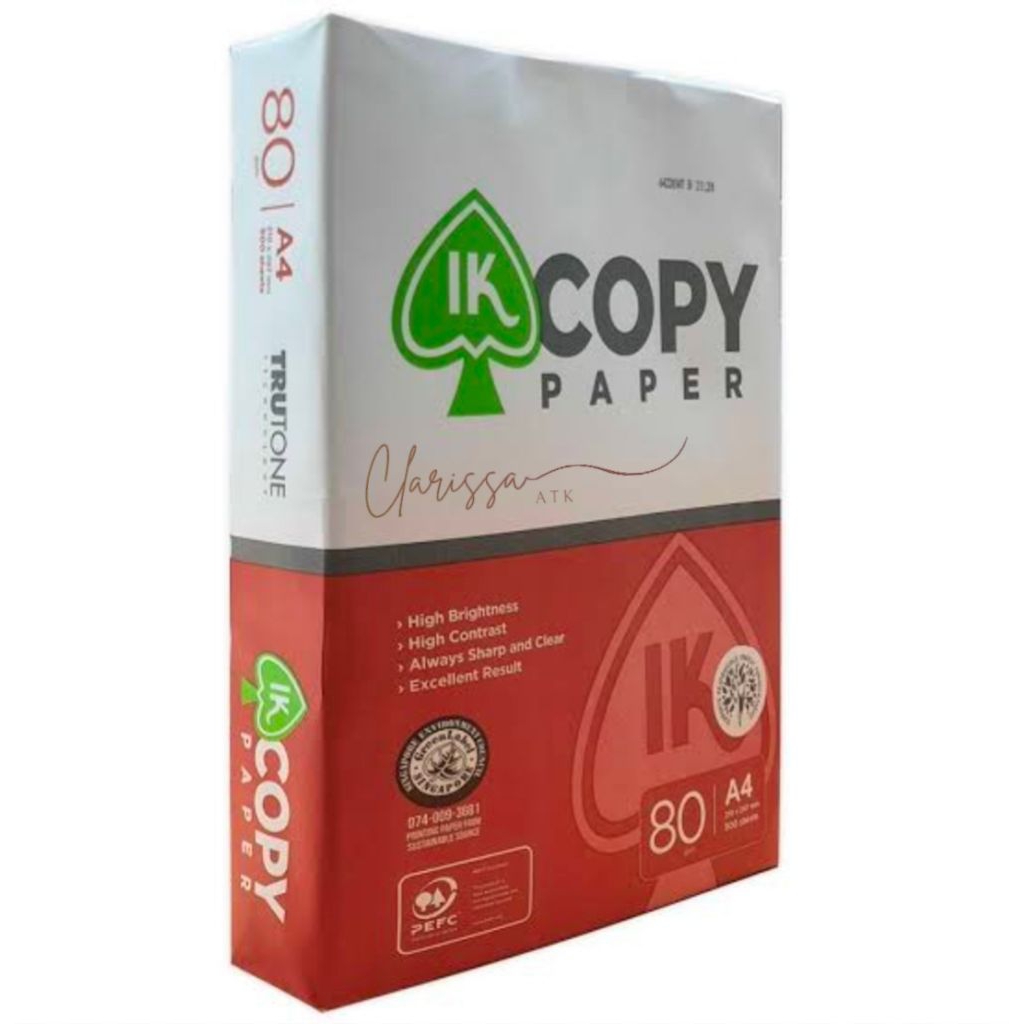 IK Copy Paper A4 80GSM 1 RIM 500 LMBR