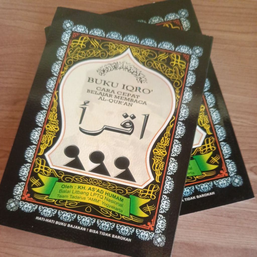 Buku Iqro Besar - Cover Hitam Elegan, Kertas HVS, Ukuran A5