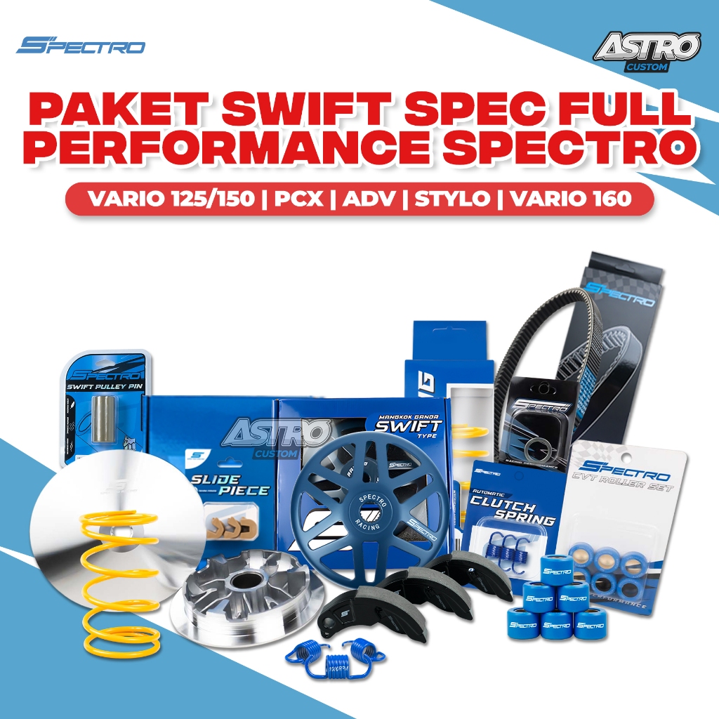 Spectro Paket Spec 5 Swift Vario 125 150 PCX ADV STYLO 160 Mangkok Kartel Kampas Pulley Pin Racing