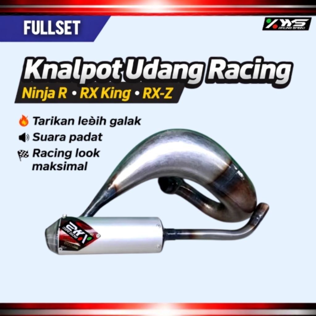 KNALPOT RACING UDANG | NINJA 2 TAK | MODEL YZ