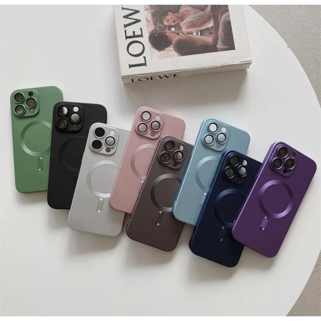 Case magsafe iphone 11 12 13 14 pro max soft case magnetic premium mewah casing