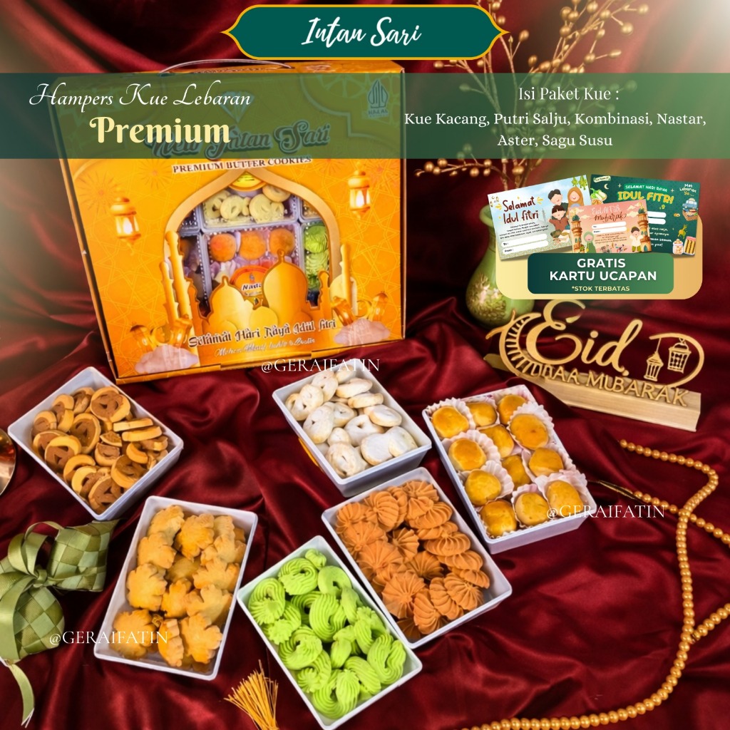 Shabrina_Fashion Paket Parcel Lebaran 2026 Kue Ovina Paket Silver Isi 6 Toples Bakery Snack Pasti