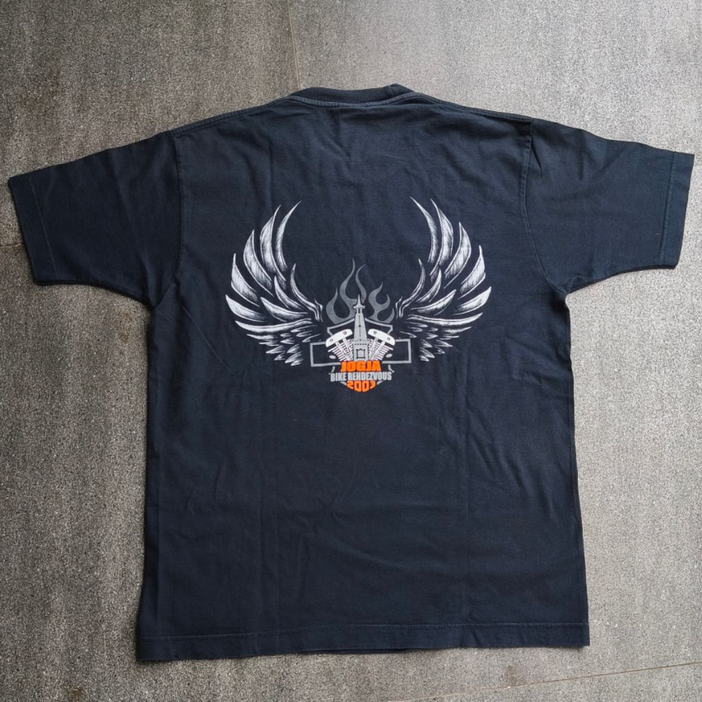 kaos Tshirt vintage harley davidson event jogja bike rendezvous 2003 by C59 Tshirt used good conditi