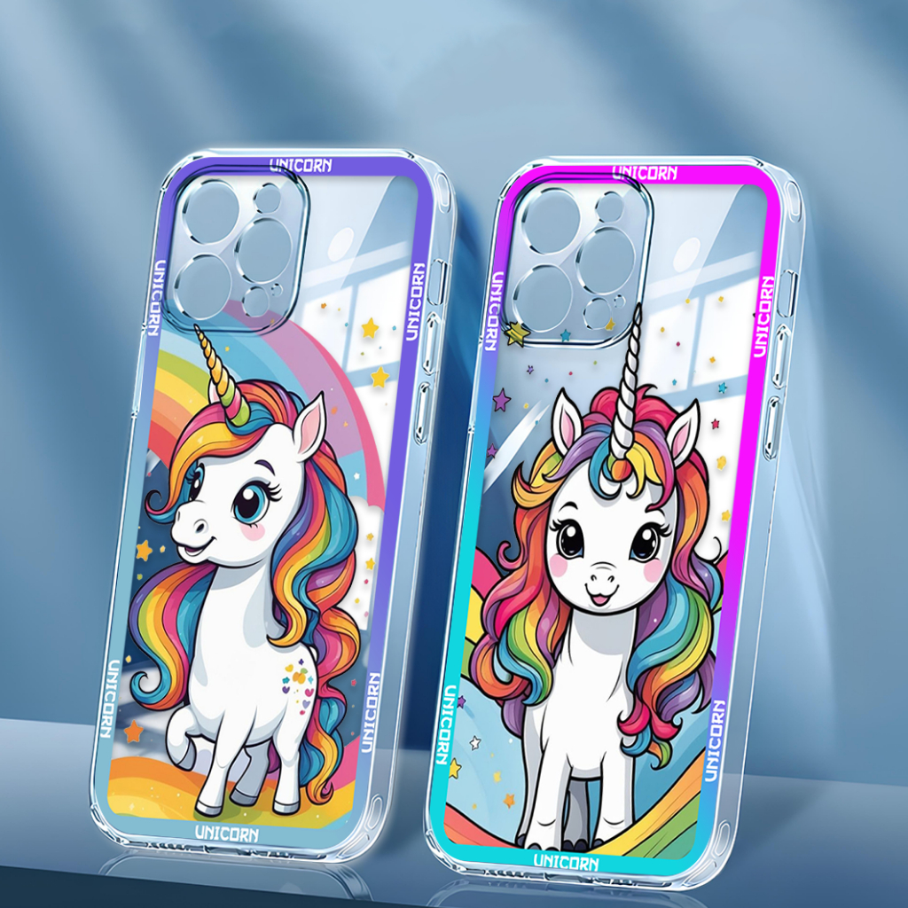 Huruf Case kompatibel untuk Vivo Y21D Y21 Y22 Y100 Y400 Y04S V40 V50 V60 LITE  - OD218 MOTIF UNICORN
