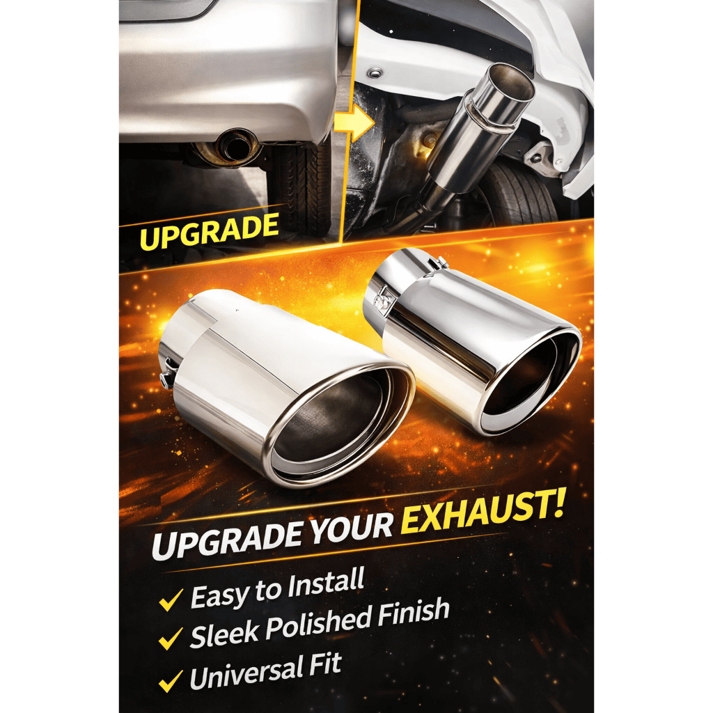 LUCKYMALL Muffler Ujung Pipa Knalpot Mobil Racing Slincer Ekor Variasi Universal