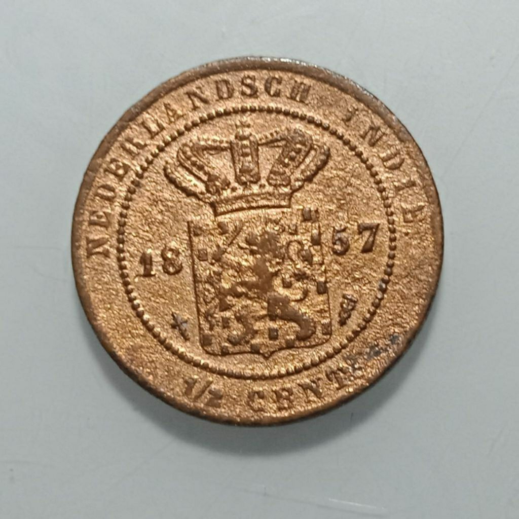 PROMO THN 1857 NEDINDIE (1/2Cent) ERA WILLEM BLANDA KOLEKSI KUNO BANYAK DICARI STOK TERAKHIR