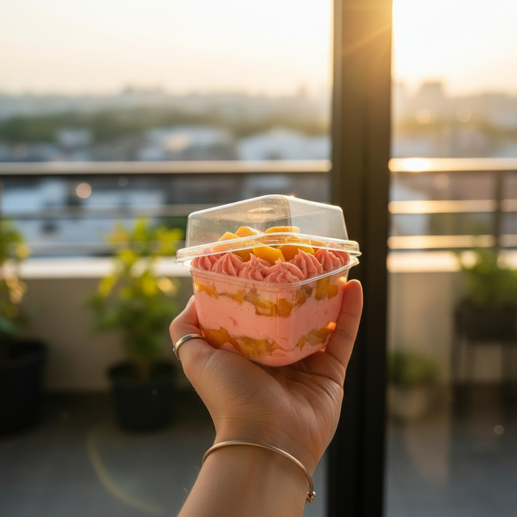 10pc Mika Cup Dessert Korea 250ml / Box Kotak Cup Dessert Tiramisu Puding Cake Kue 250 ml