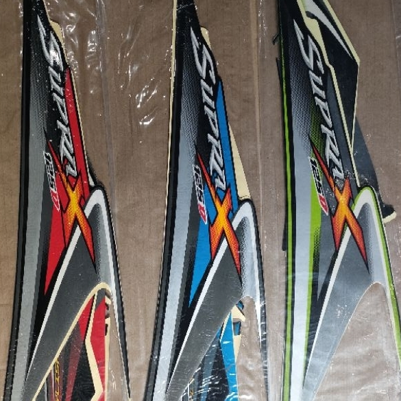 STRIPING STIKER SUPRA X 125 2010 STD VELG RUJI