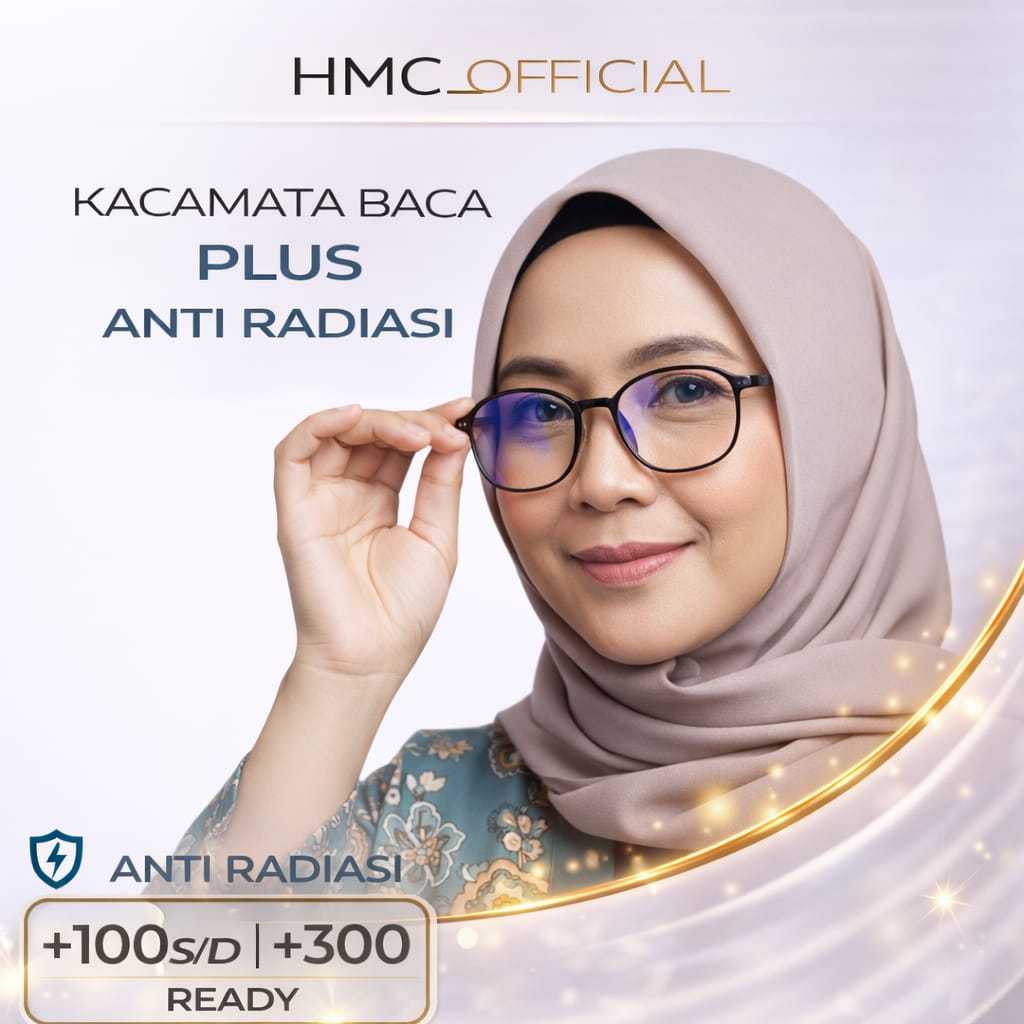 Kacamata Baca Plus Pria Wanita Anti Radiasi KotaK Korea Kaca Mata Auto Focus +100+125+150+200+250