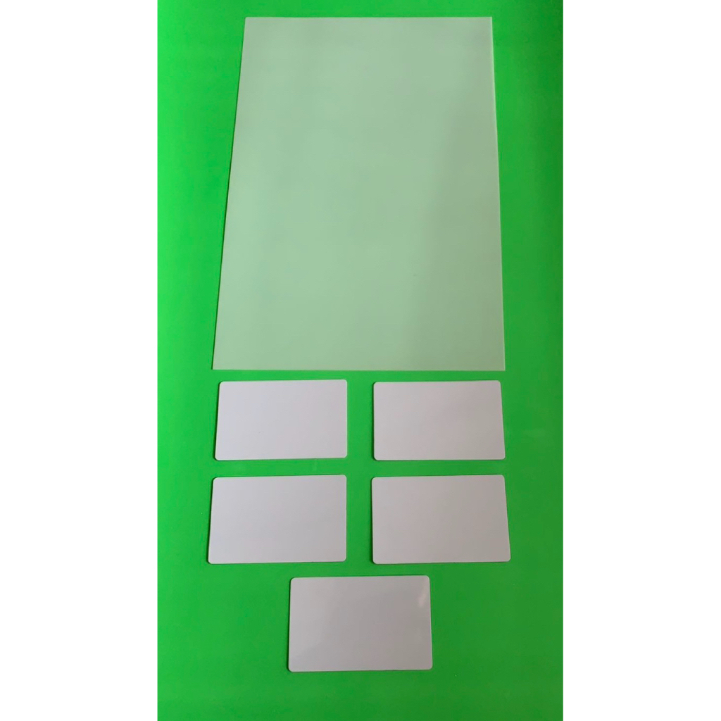 PVC ID CARD SUDAH DI PLONG / BAHAN ID CARD SUDAH DI POTONG UKURAN KTP ATM