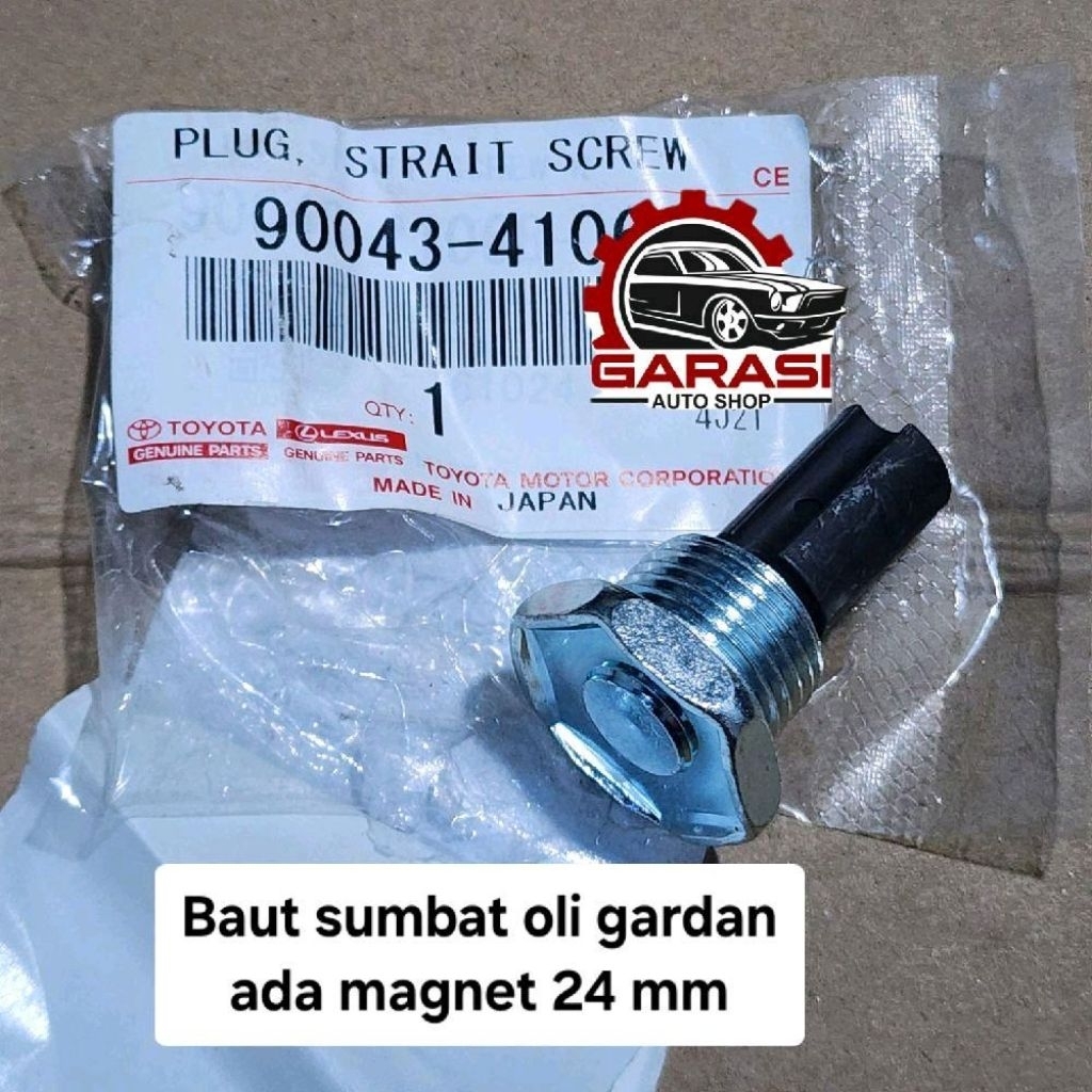 Baut pembuangan  oli gardan ada magnetnya untuk mobil  Avanza Rush Xenia Terios Genuine part