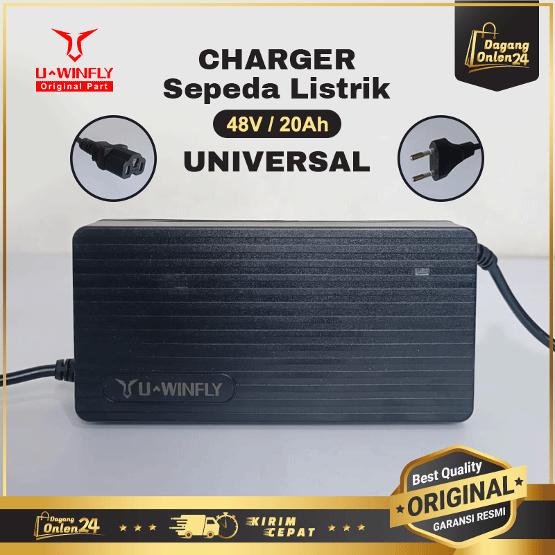 Charger Sepeda Listrik 48V 20Ah Original Uwinfly Casan Sepeda Listrik Uwinfly Carger aki