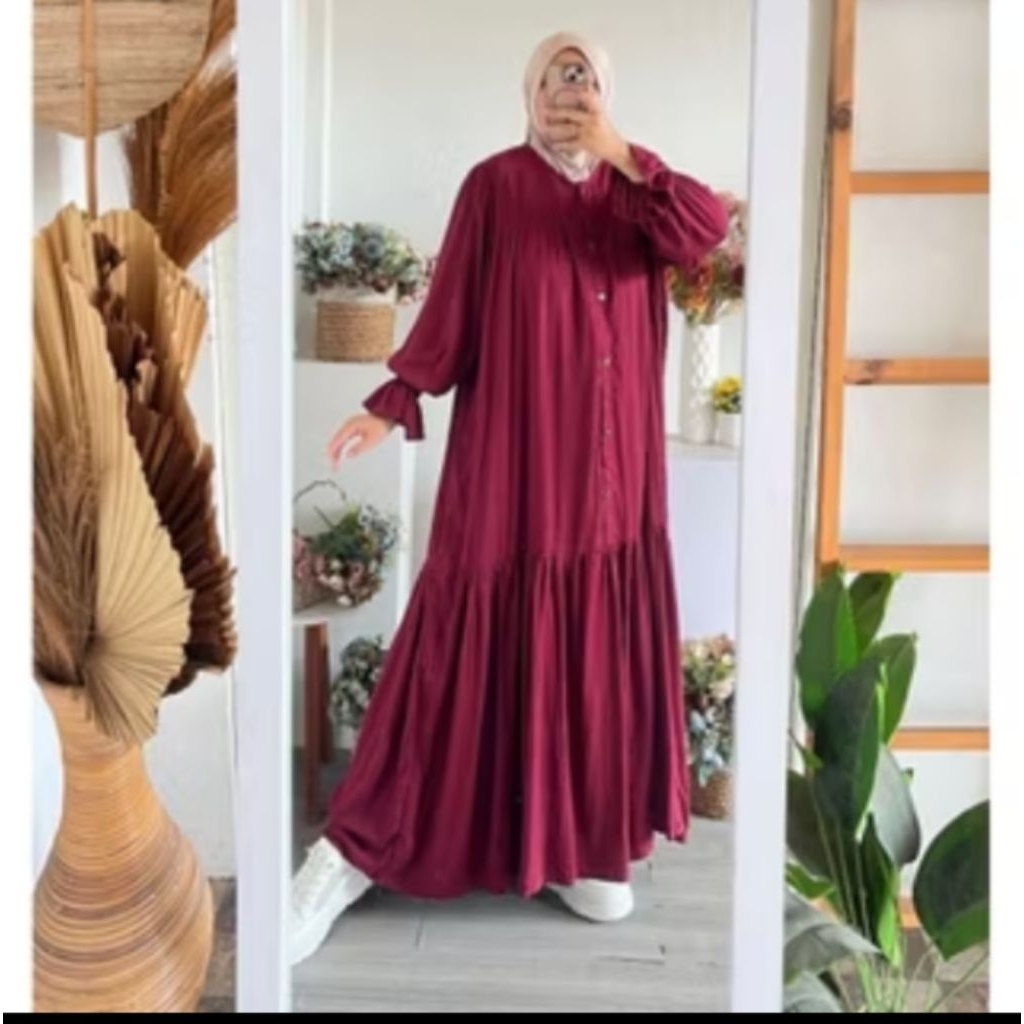 gamis Adisty rayon twill